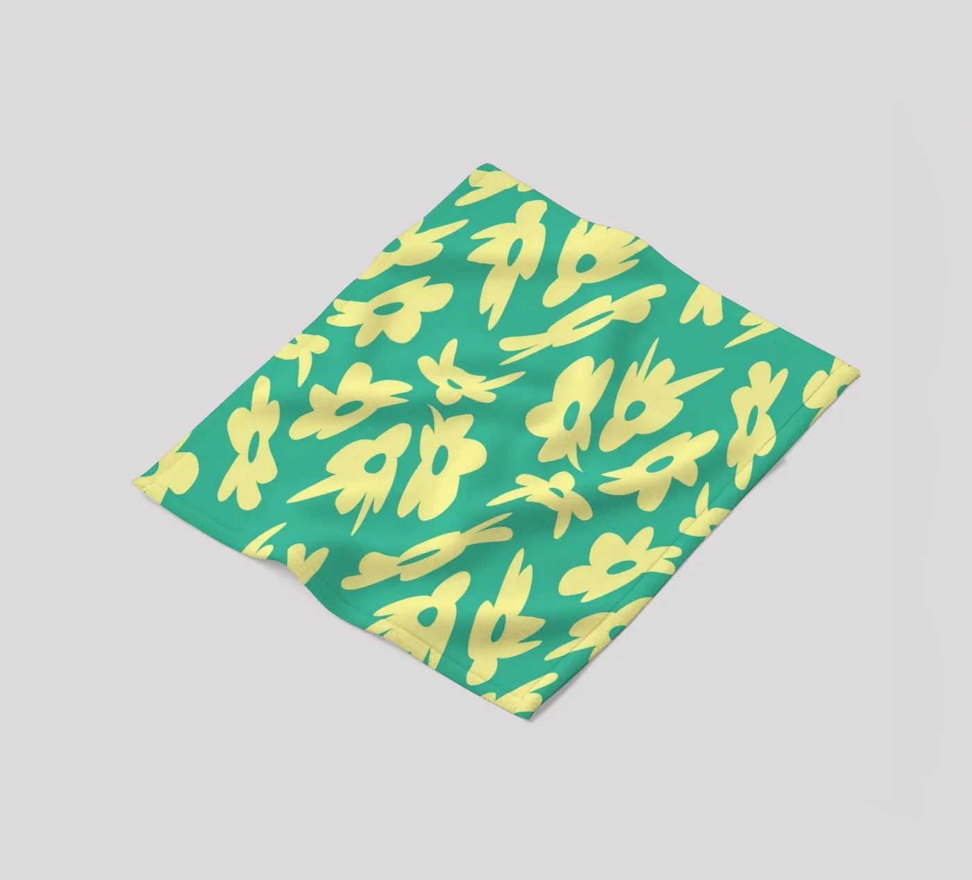 Flower Pattern Bizarre Fleecedecke von Little Dean
