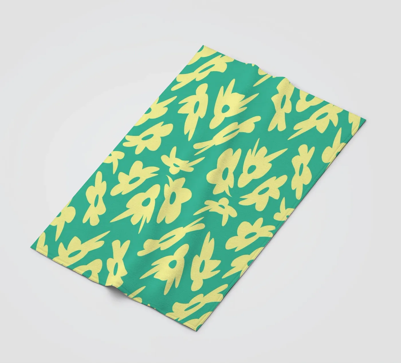 Flower Pattern Bizarre Fleecedecke von Little Dean