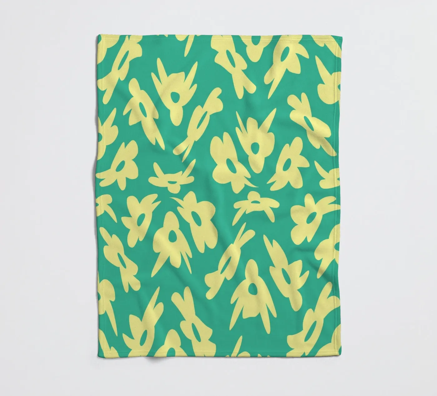 Flower Pattern Bizarre Fleecedecke von Little Dean