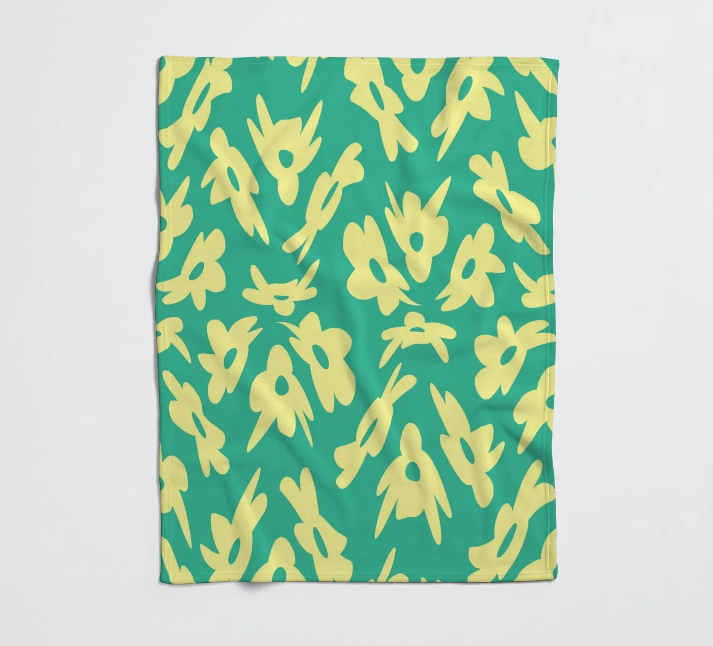 Flower Pattern Bizarre Fleecedecke von Little Dean