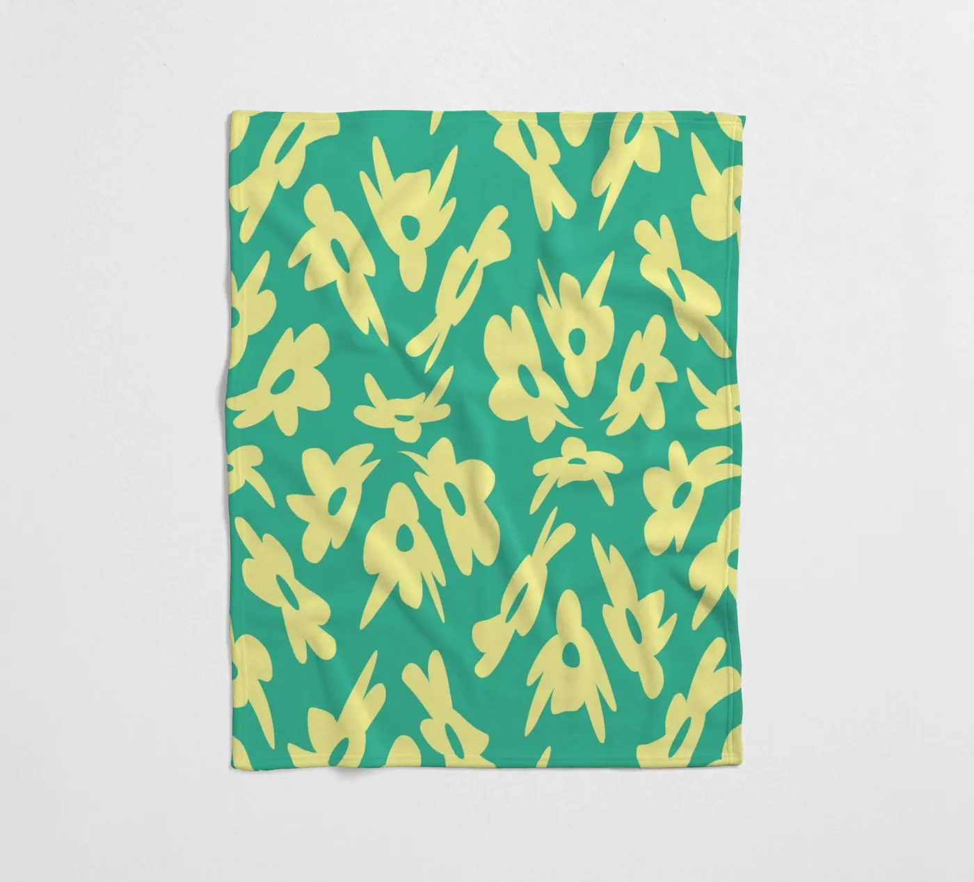 Flower Pattern Bizarre Fleecedecke von Little Dean