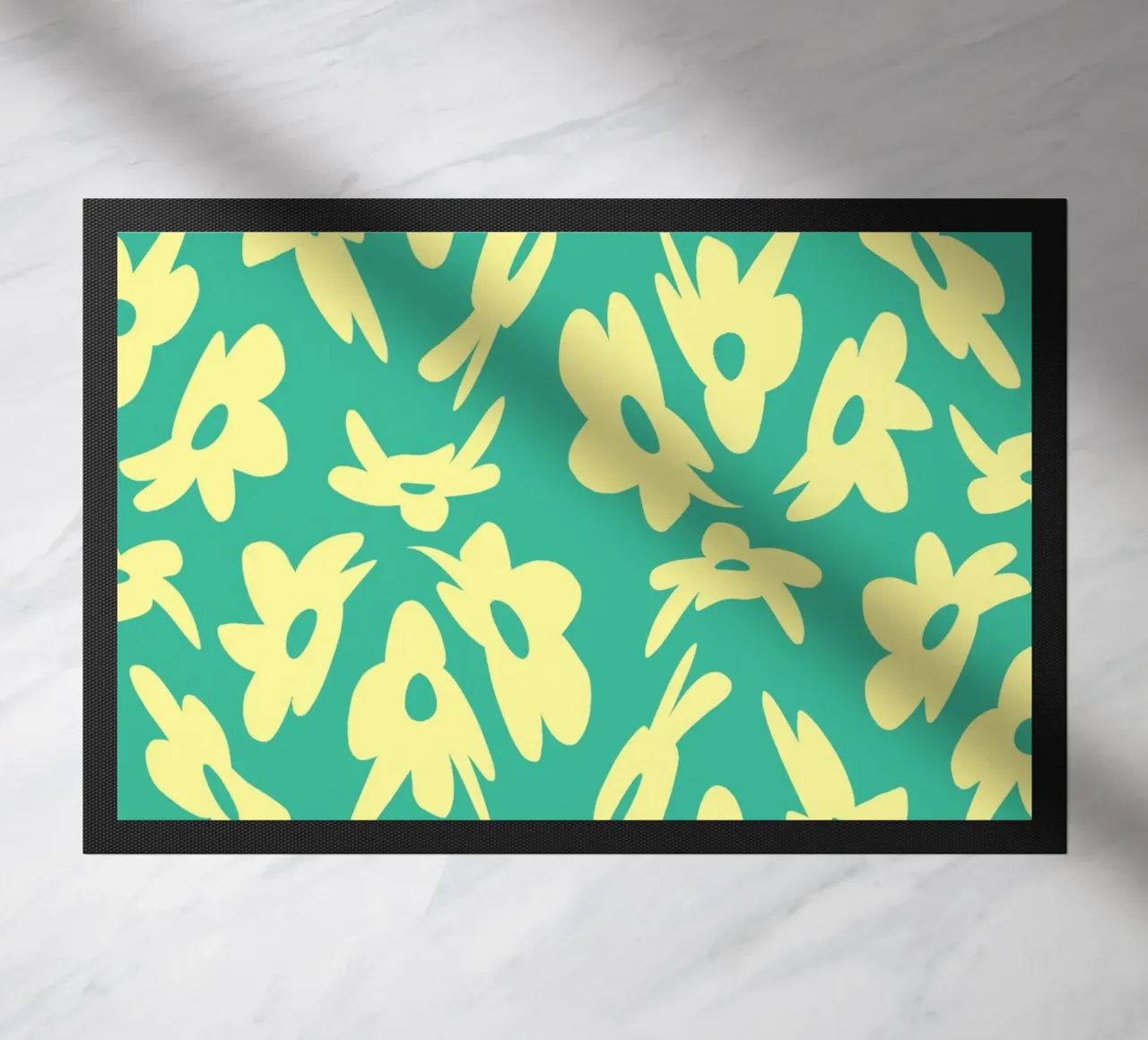 Flower Pattern Bizarre doormat by Little Dean