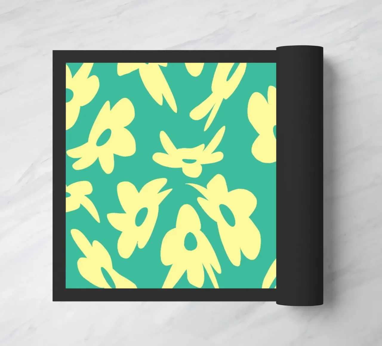 Flower Pattern Bizarre doormat by Little Dean