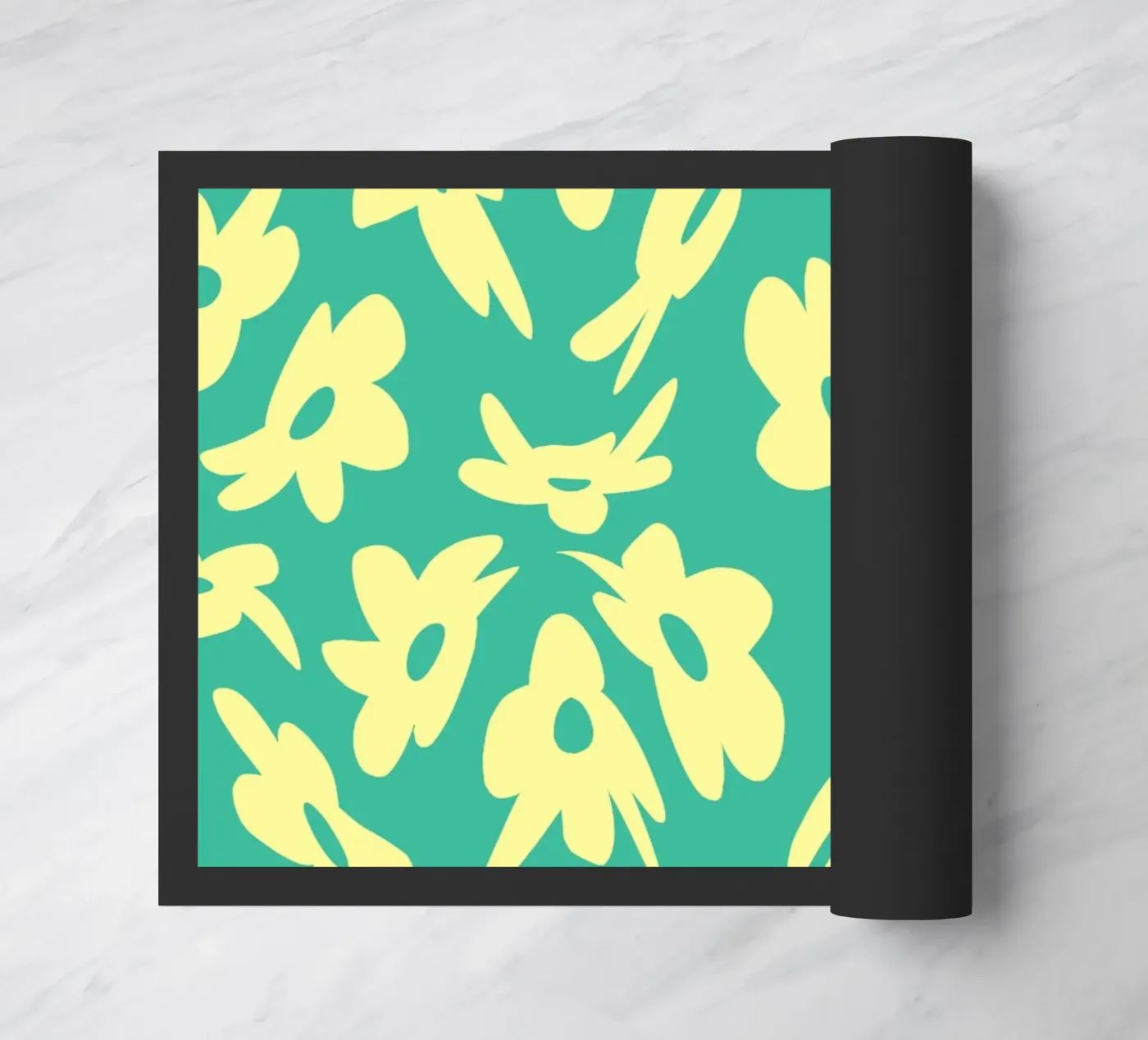 Modello di fiore bizzarro zerbino da Little Dean