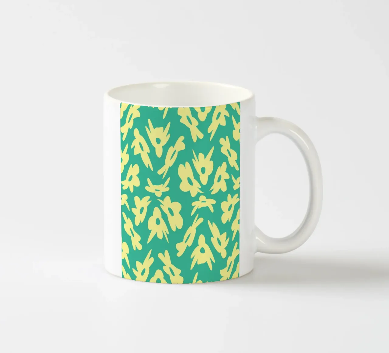 Flower Pattern Bizarre ceramic mug by Little Dean