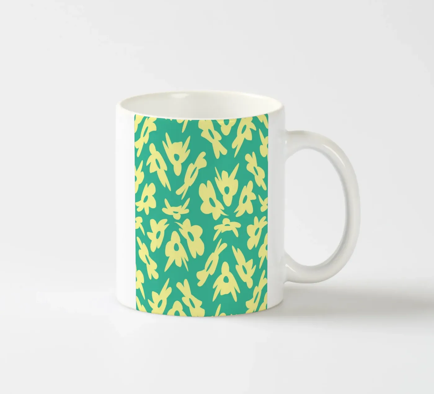 Flower Pattern Bizarre ceramic mug by Little Dean