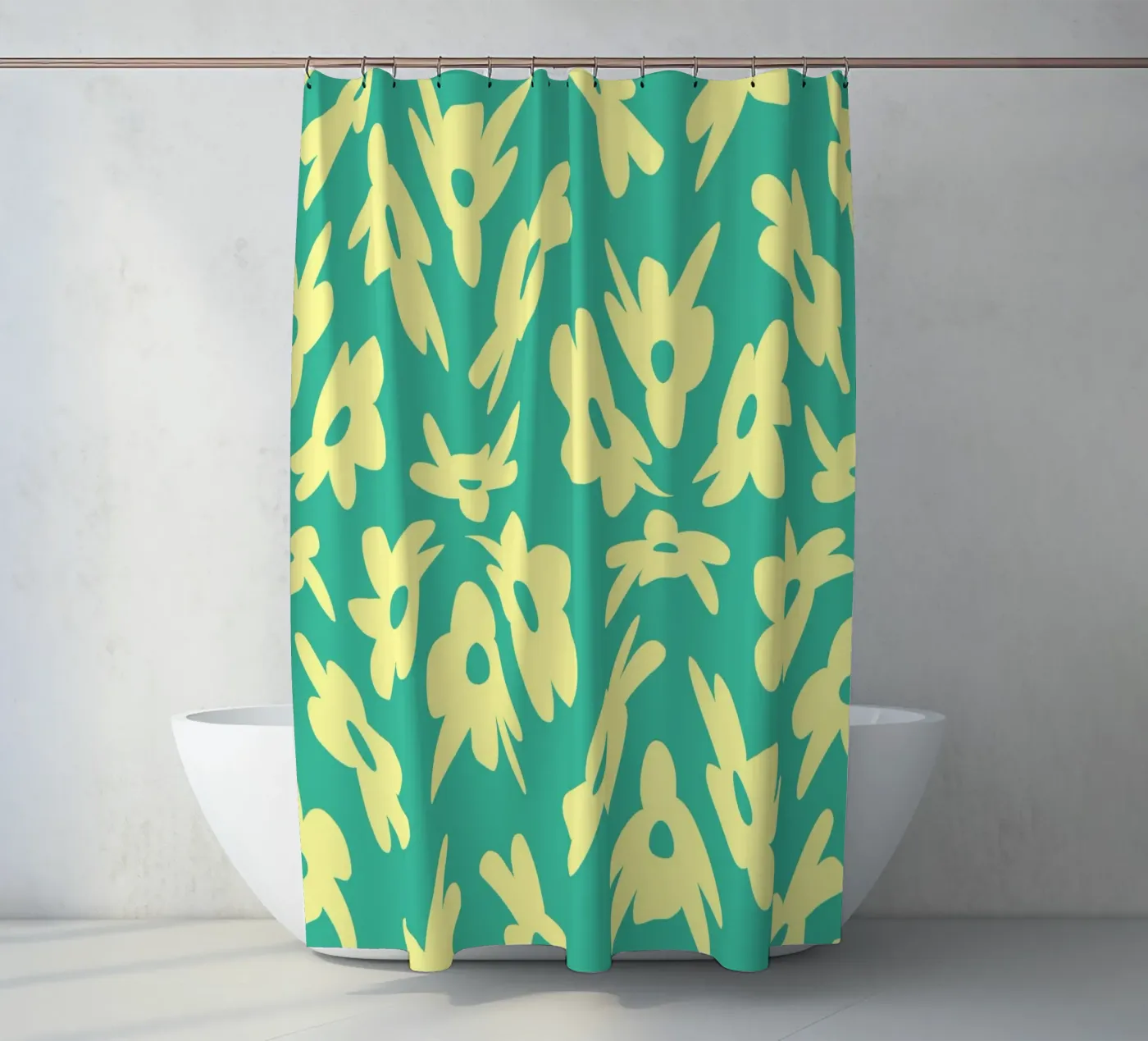 Flower Pattern Bizarre Duschvorhang von Little Dean