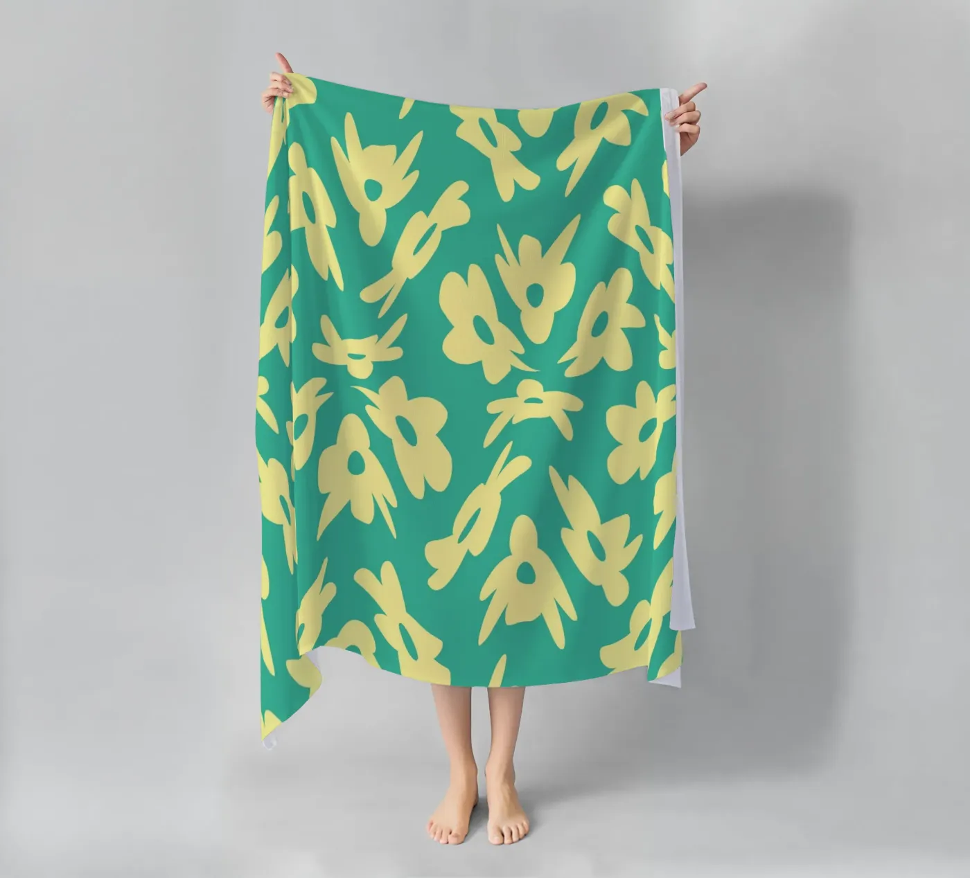 Flower Pattern Bizarre beach towel by Little Dean