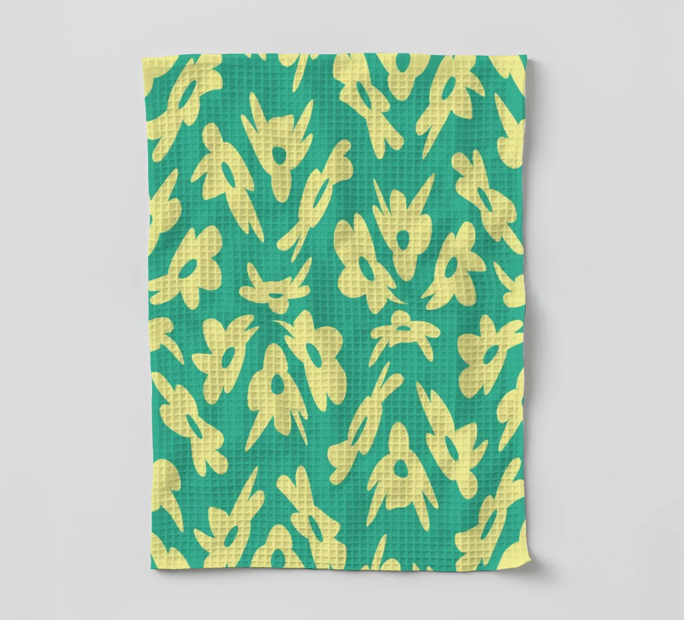 Bloemenpatroon Bizar theedoek van Little Dean