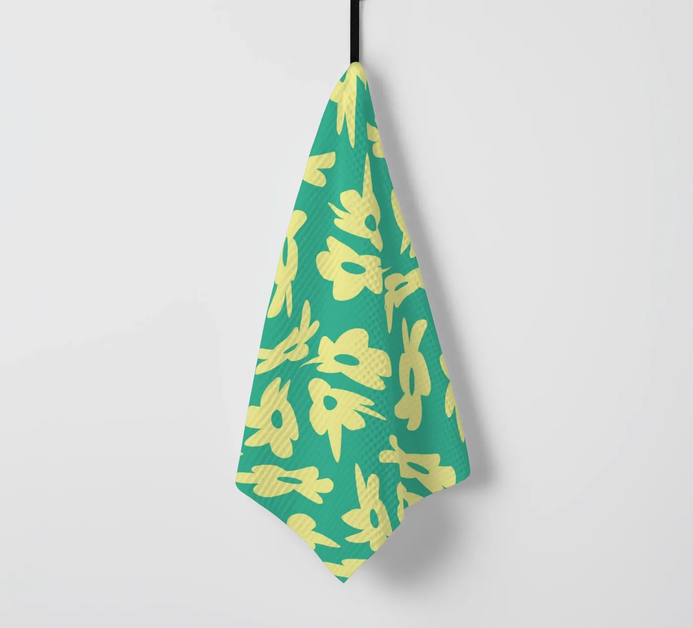 Bloemenpatroon Bizar theedoek van Little Dean