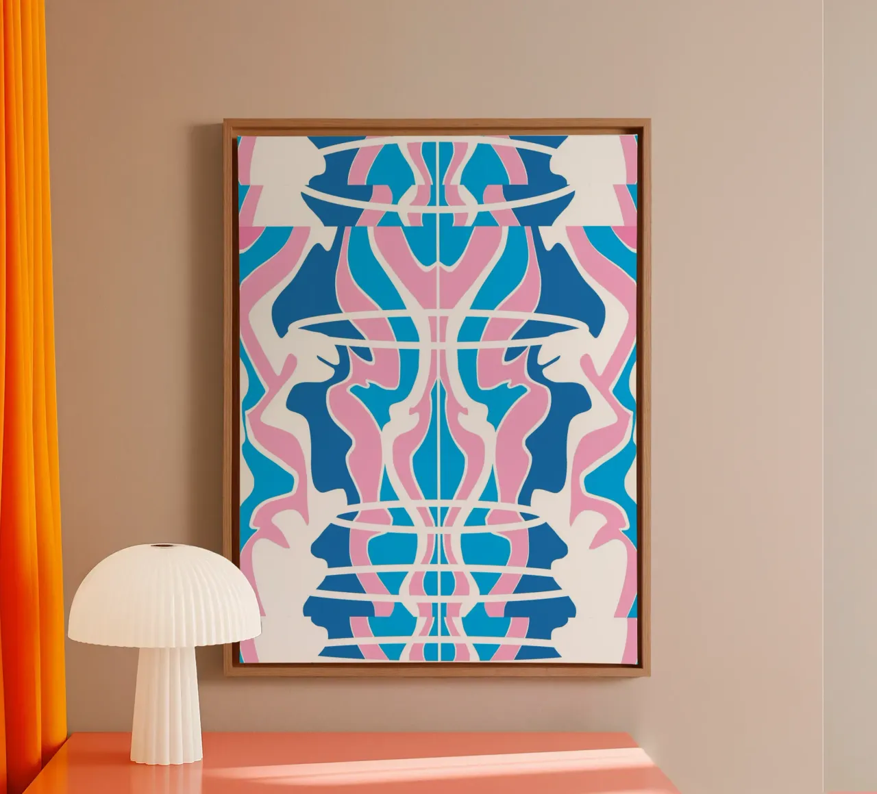 Bizarre Pattern 07 canvas with Floater frame by Little Dean