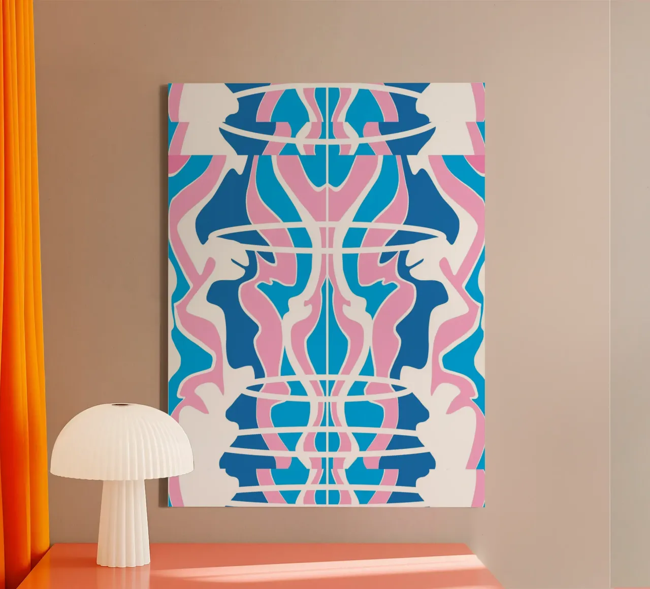 Bizarre Pattern 07 canvas with Floater frame by Little Dean