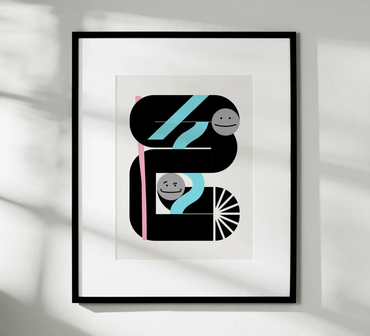 Costruzione geometrica 05 poster con telaio in alluminio da Little Dean
