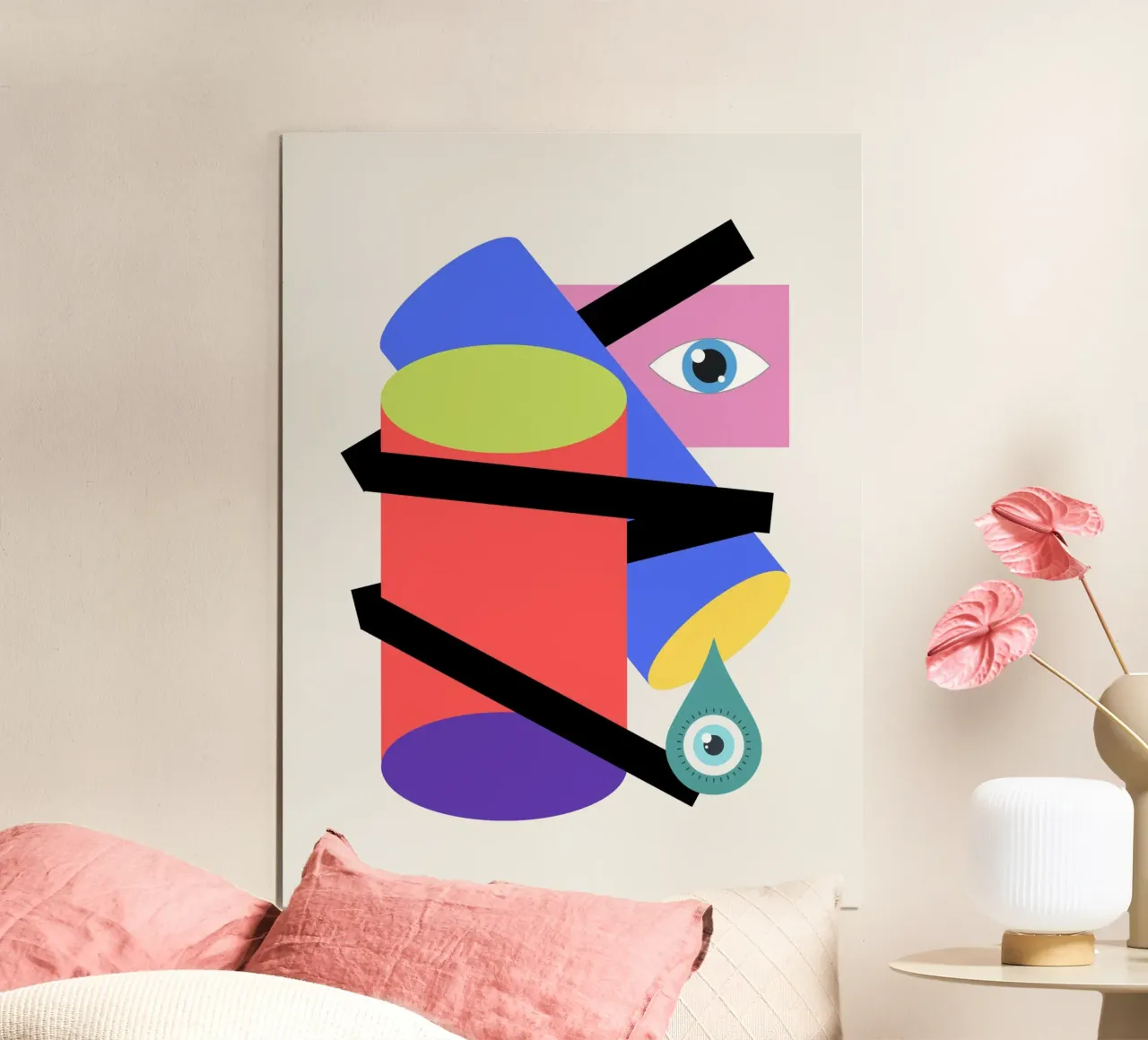 Costruzione geometrica 06 poster con telaio in plastica da Little Dean