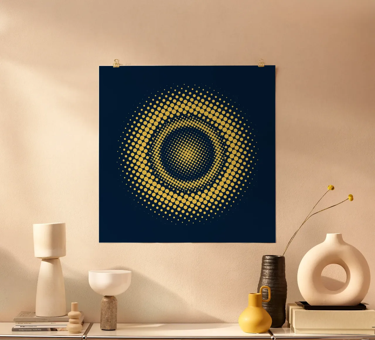 Sfera digitale 02 poster con telaio in plastica da Little Dean