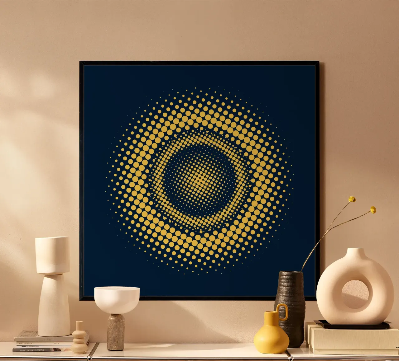 Sfera digitale 02 poster con telaio in plastica da Little Dean