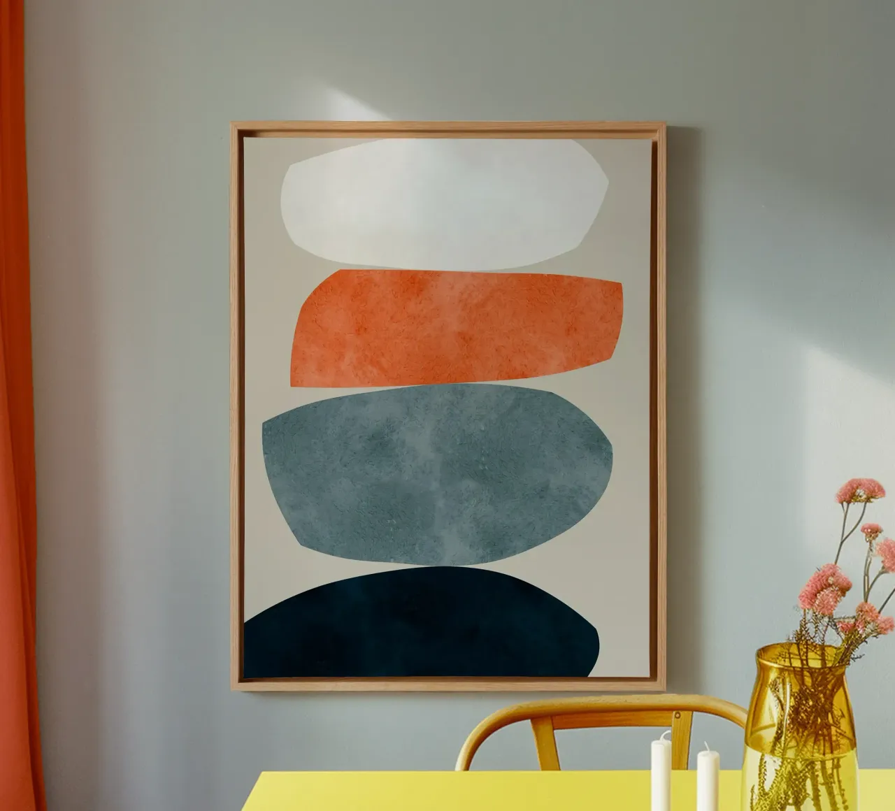 Expressive boho canvas with Floater frame by Fletcher M Henry