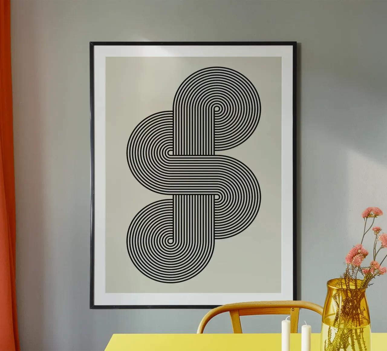 Semplicità XVII poster con telaio in alluminio da Fletcher M Henry