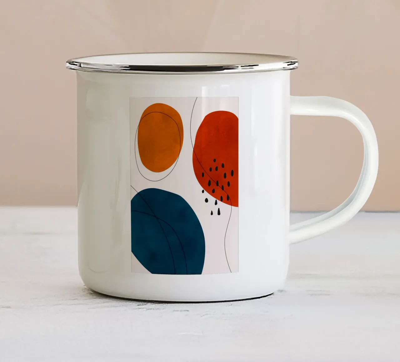 Espressionista boho tazza in smalto da Fletcher M Henry
