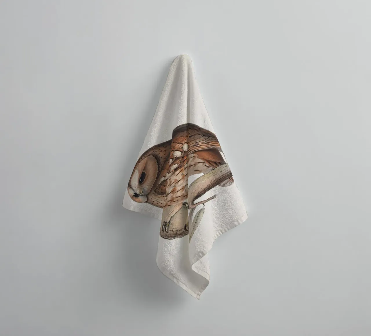 Vintage Lear 2 Wood Owl asciugamano da bagno da Vintage Print Collection