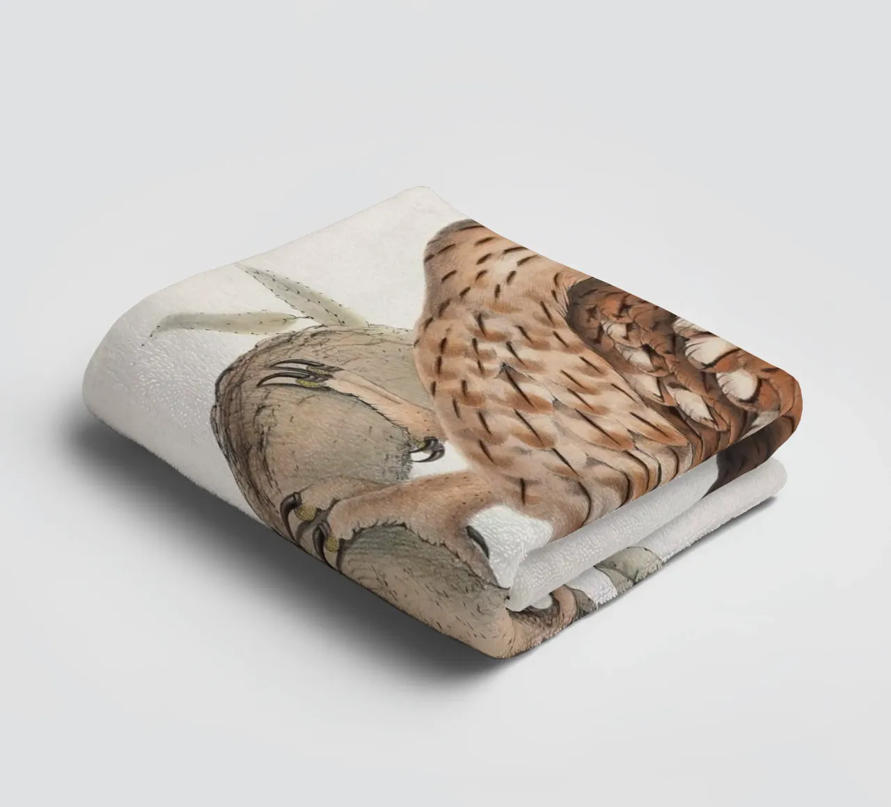 Vintage Lear 2 Wood Owl asciugamano da bagno da Vintage Print Collection