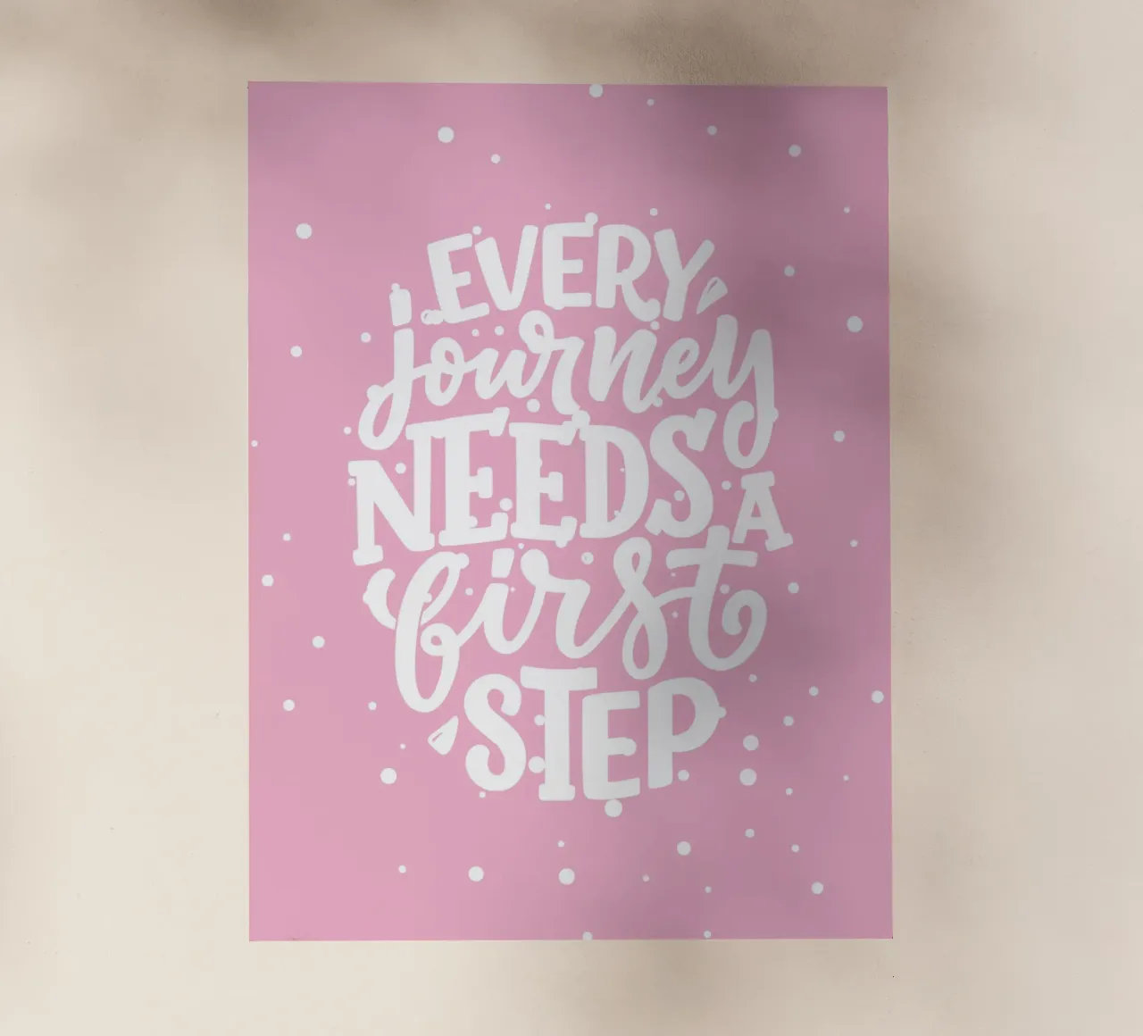 Every journey needs a first step pellicola backlit da PinkCandyWalls