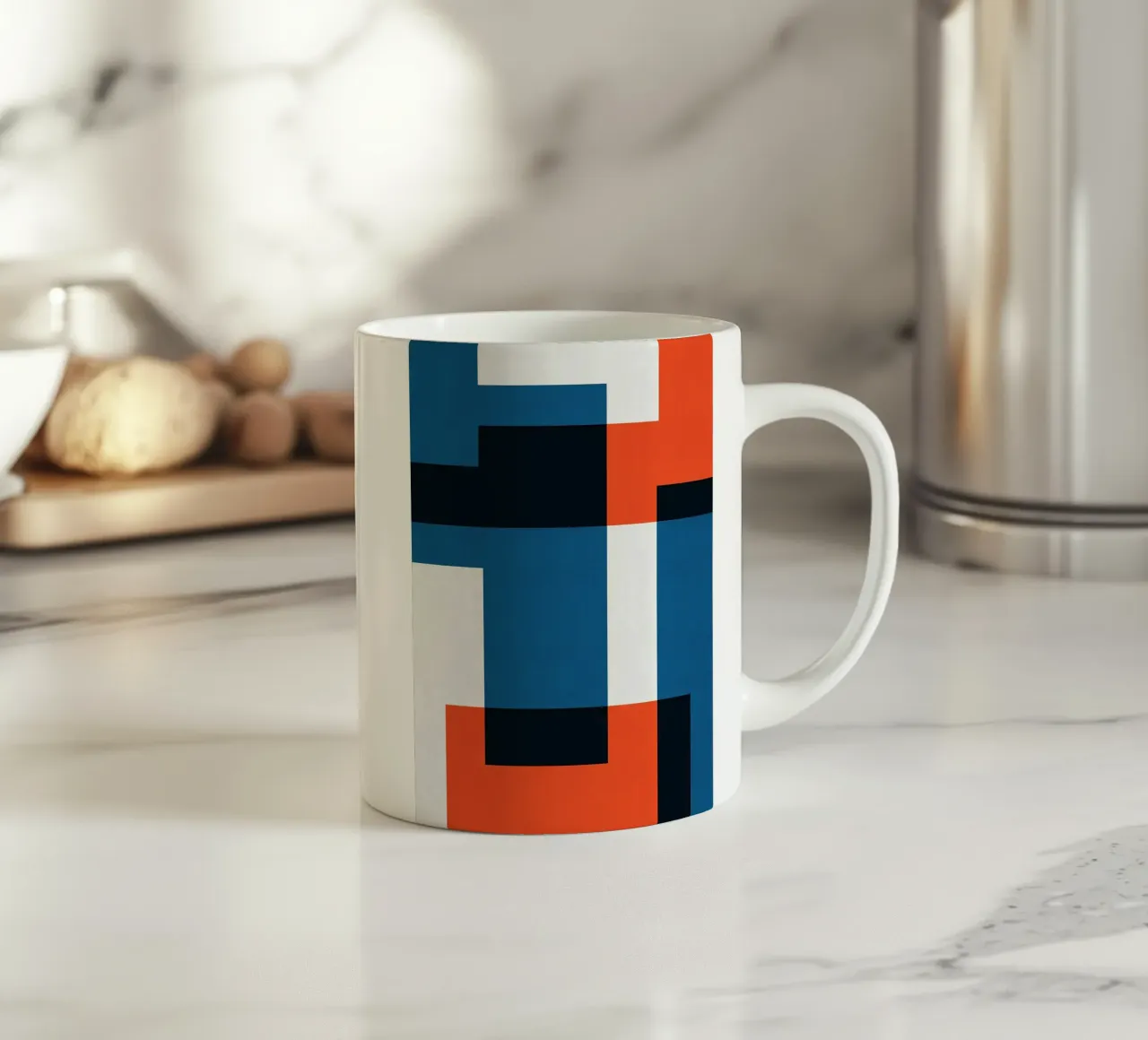 Strati colorati tazza in ceramica da Leonard R Sadler