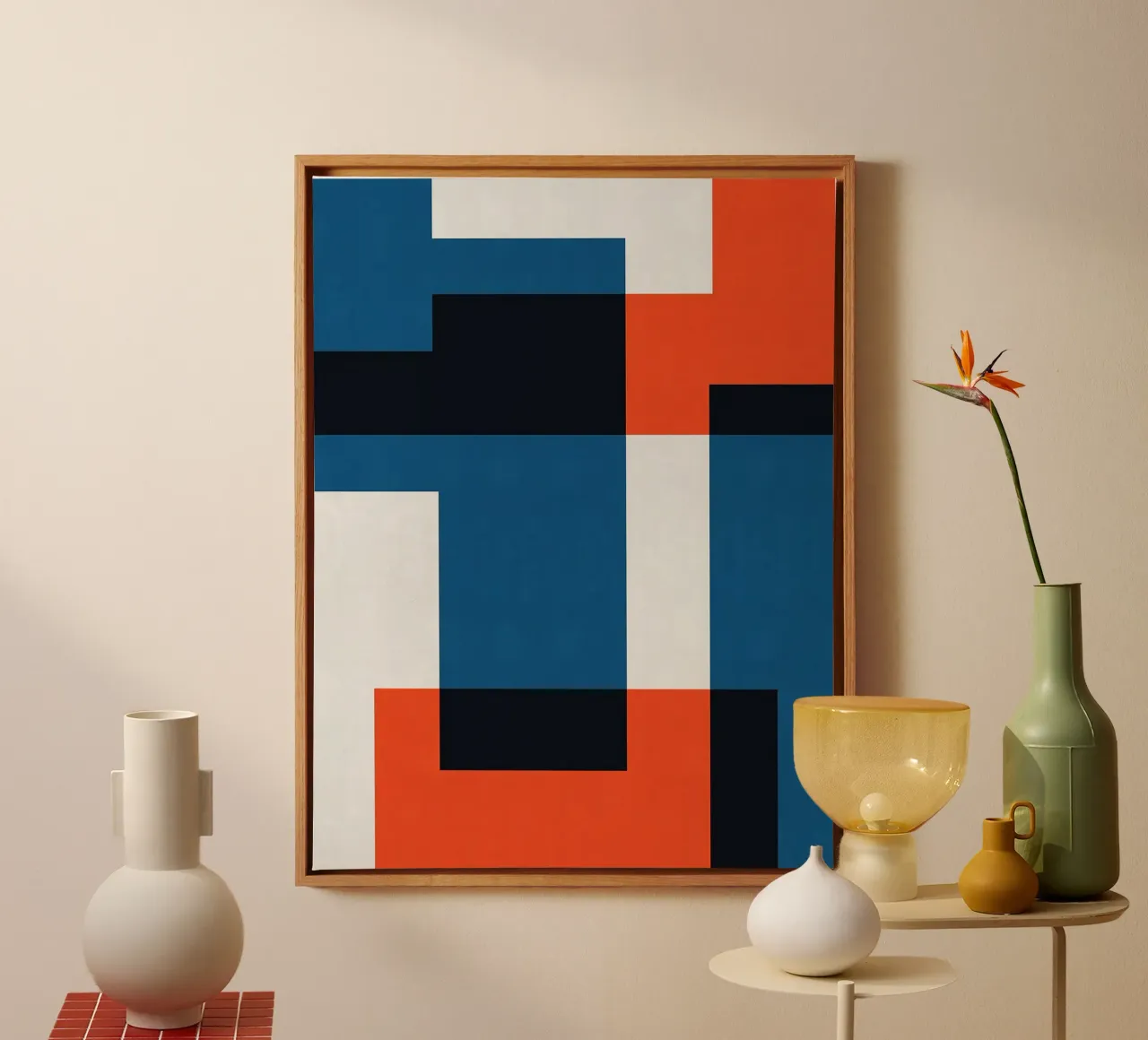 Colored layers canvas with Floater frame by Leonard R Sadler