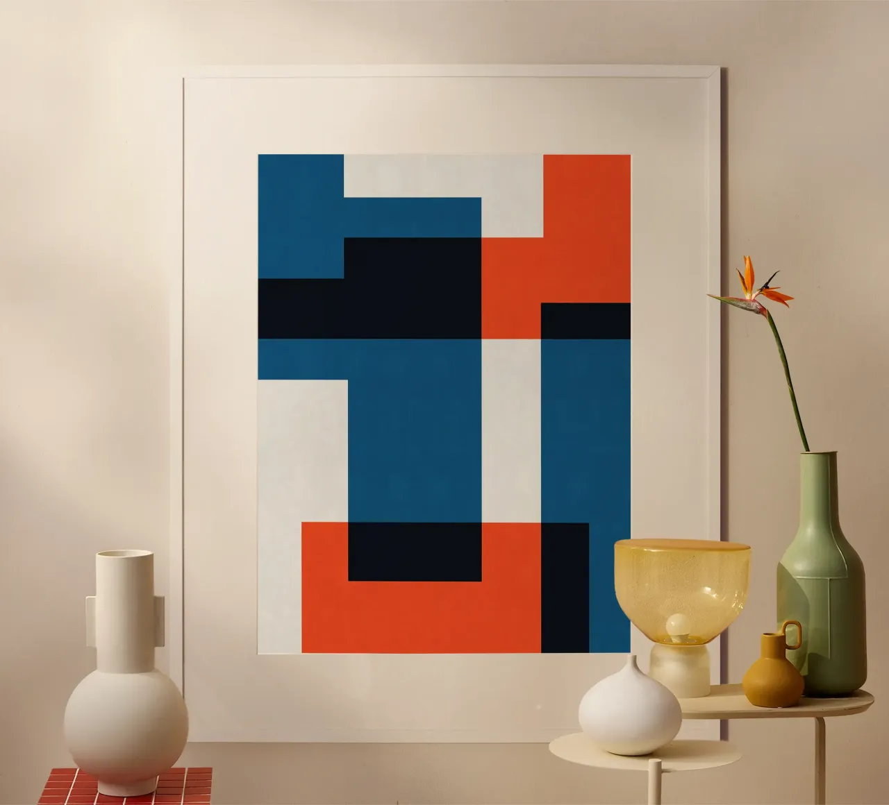 Strati colorati poster con telaio in plastica da Leonard R Sadler