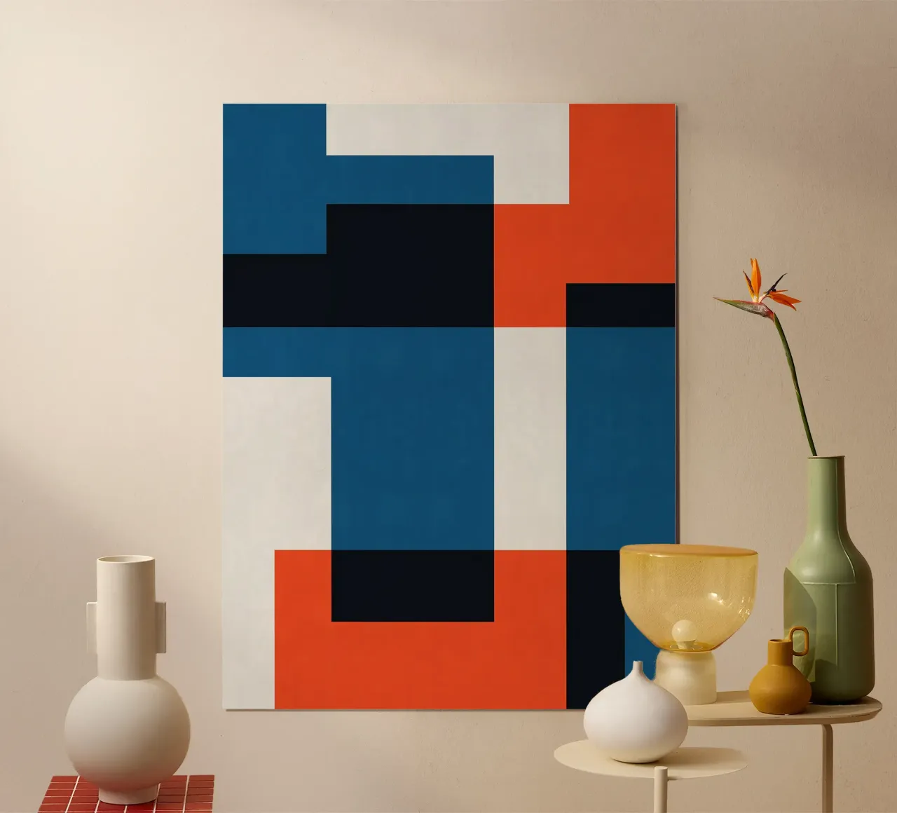 Strati colorati poster con telaio in plastica da Leonard R Sadler