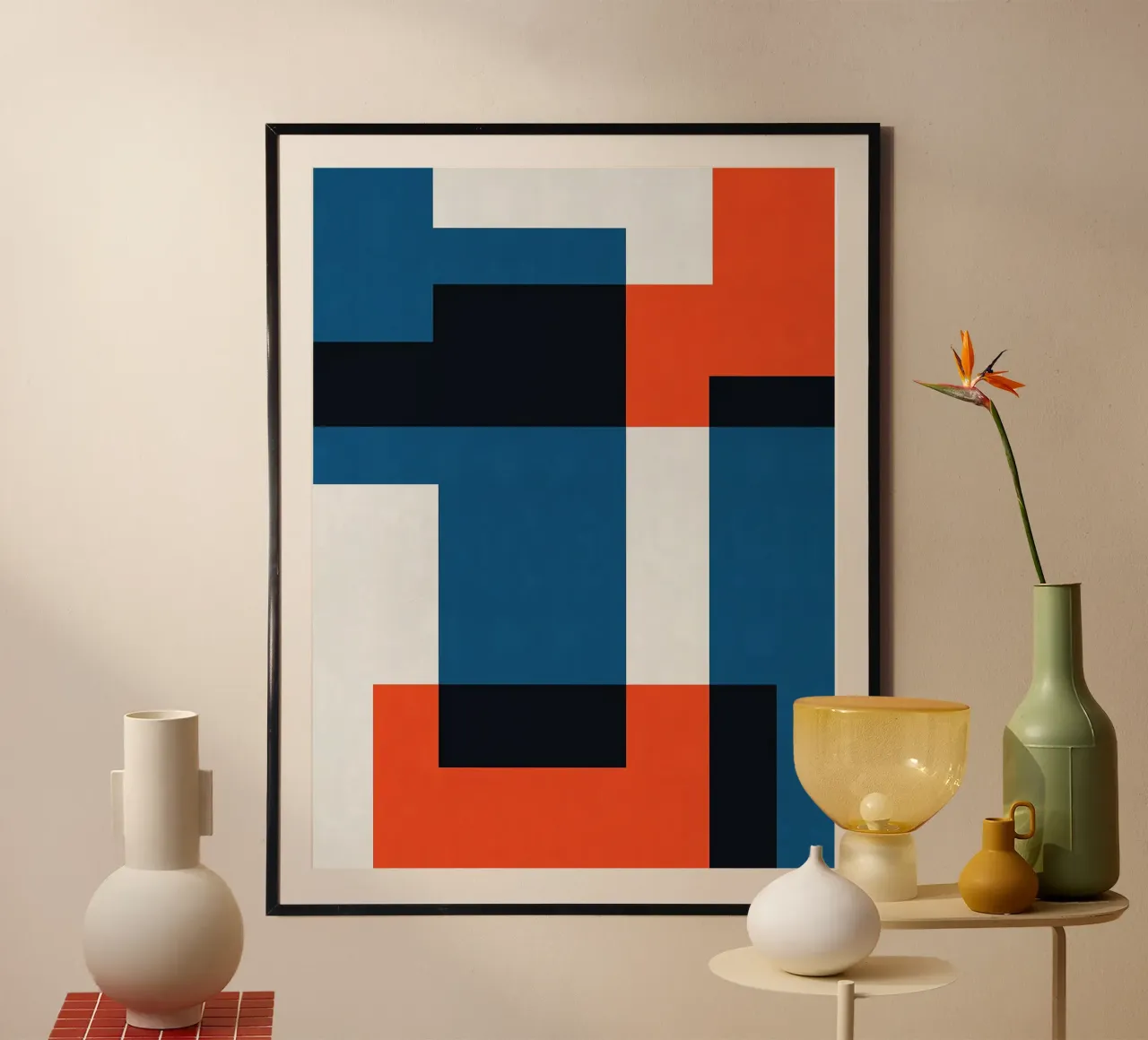 Strati colorati poster con telaio in plastica da Leonard R Sadler