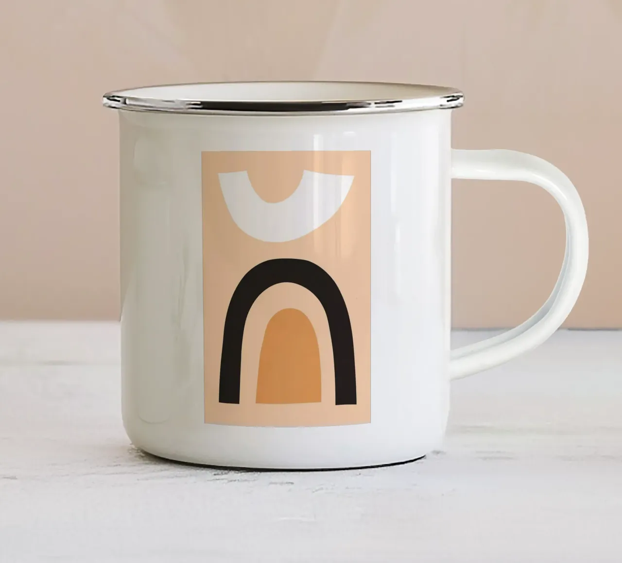 Acquerello minimalista G tazza in smalto da Leonard R Sadler