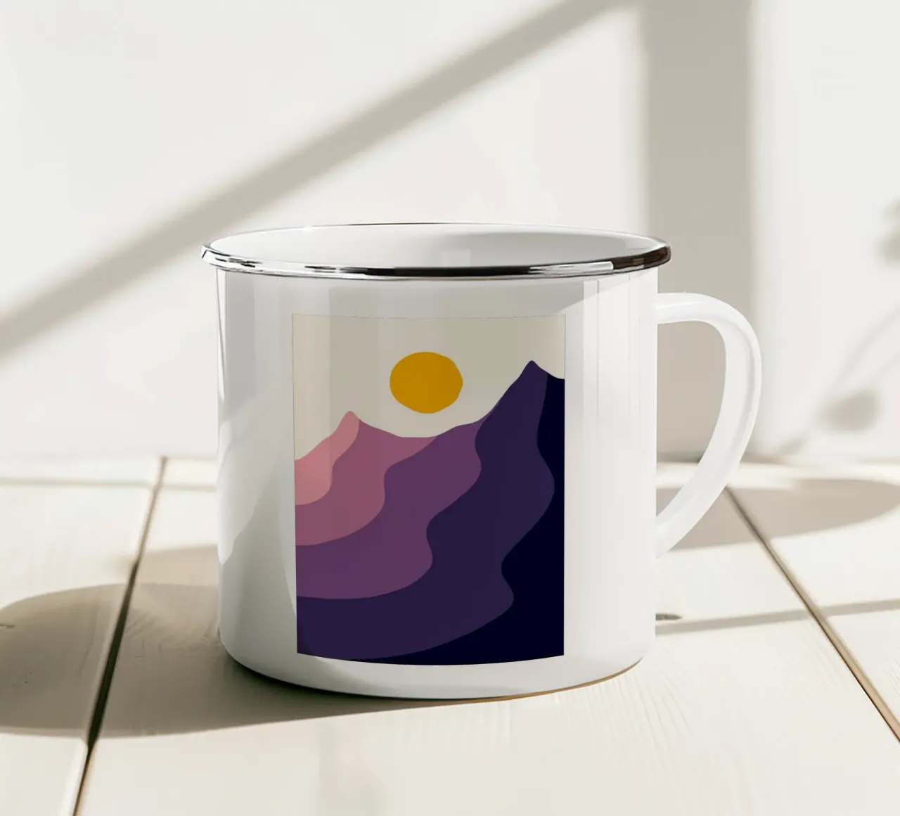 Vertice di Twin Mountain tazza in smalto da Leonard R Sadler