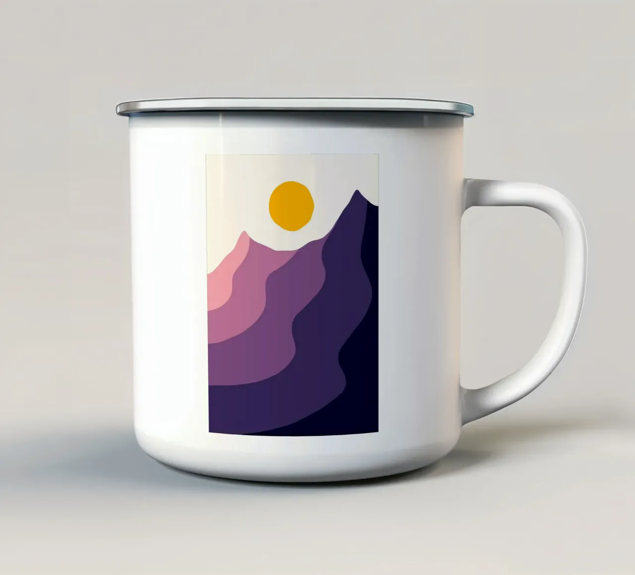 Vertice di Twin Mountain tazza in smalto da Leonard R Sadler