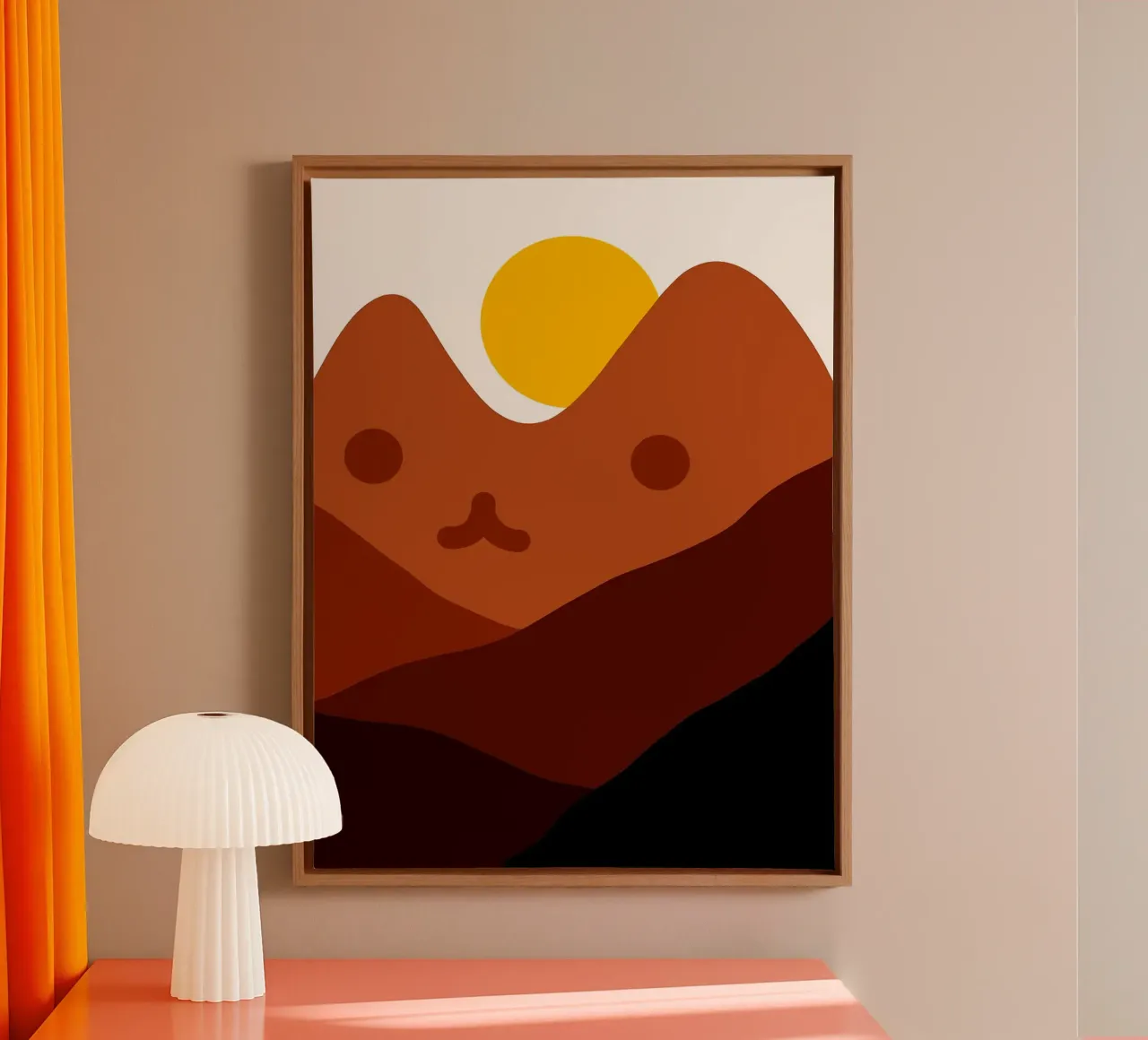 Cat Summit canvas with Floater frame by Leonard R Sadler