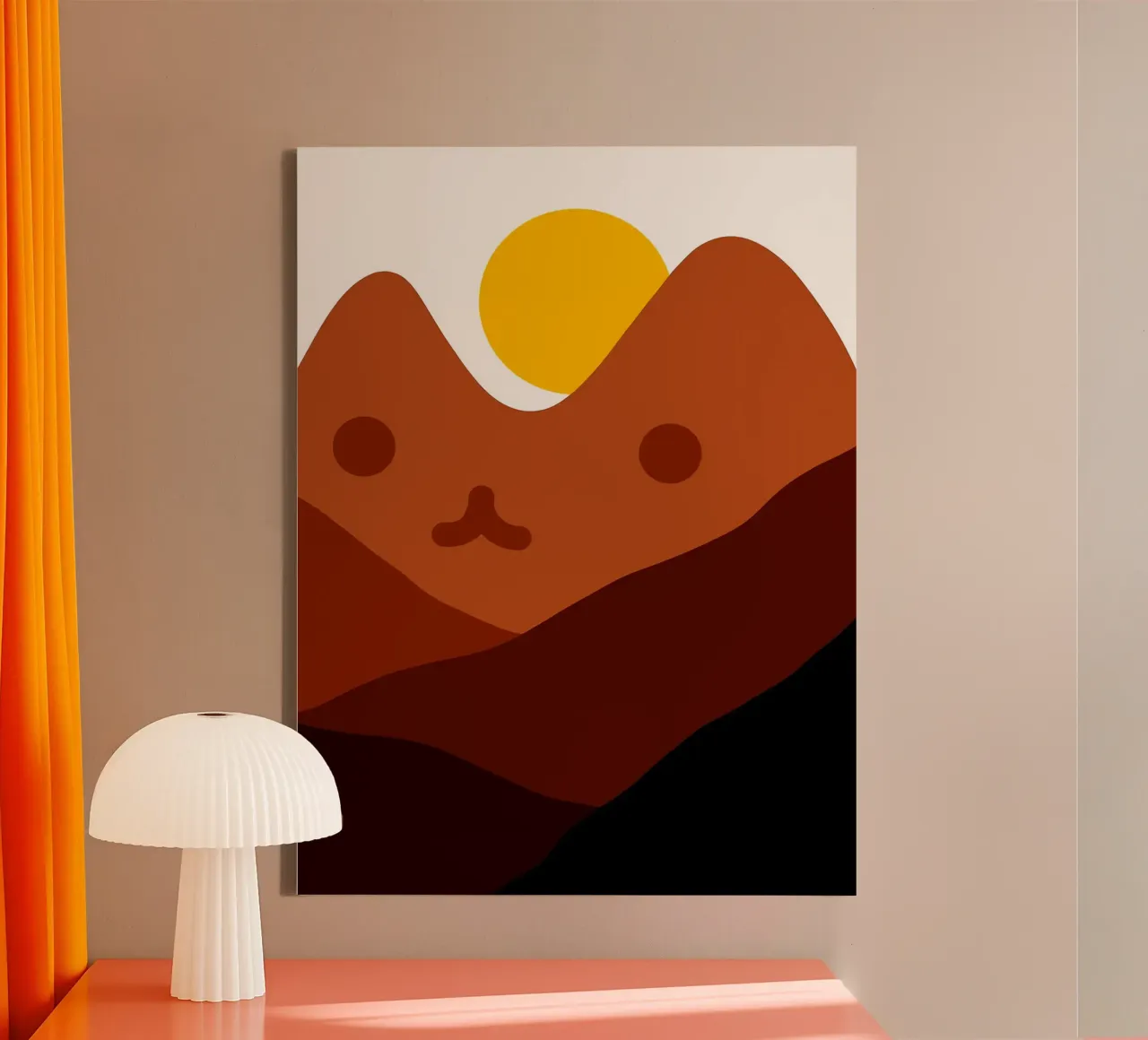 Cat Summit canvas with Floater frame by Leonard R Sadler