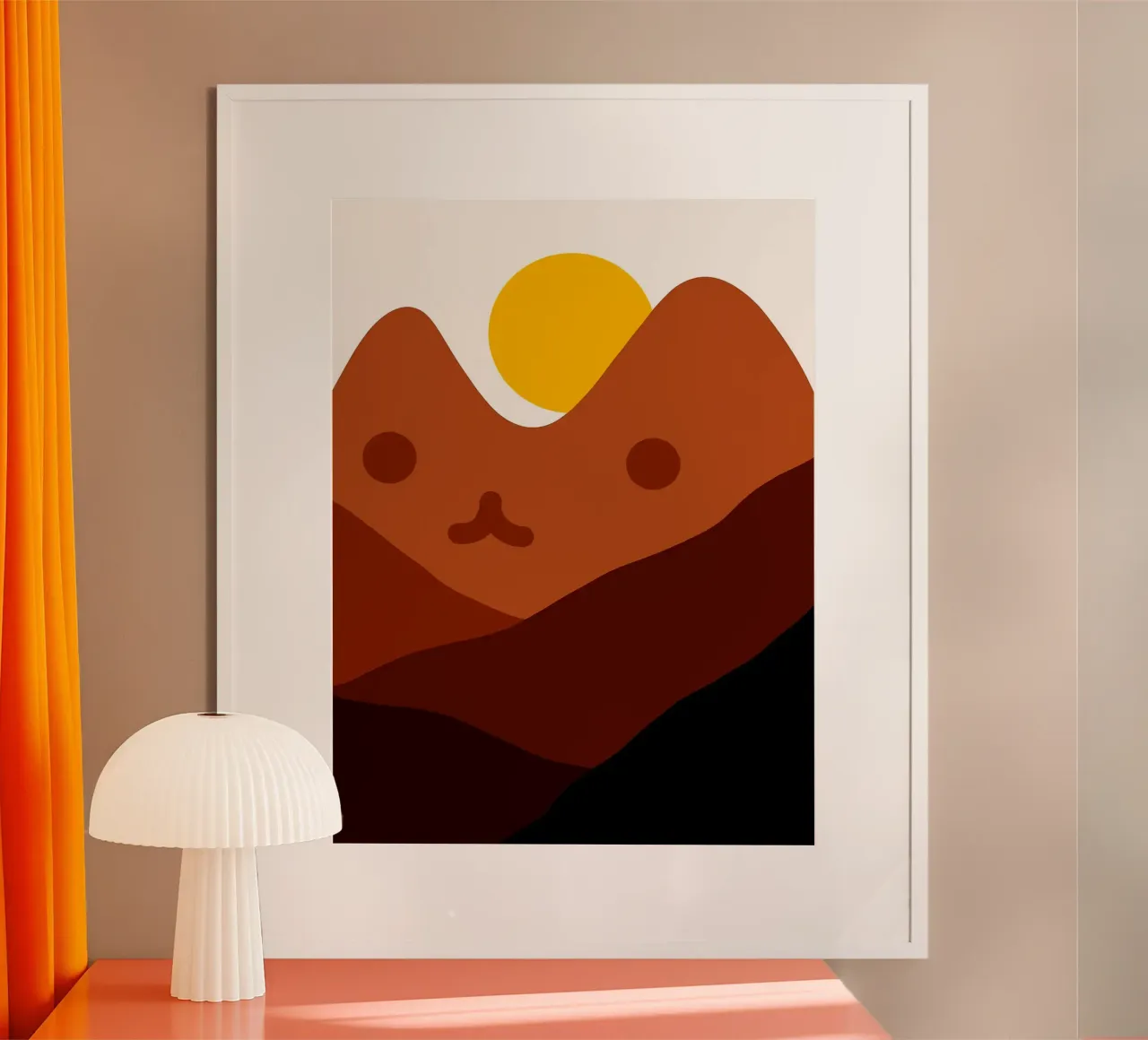 Vertice dei gatti poster con telaio in alluminio da Leonard R Sadler