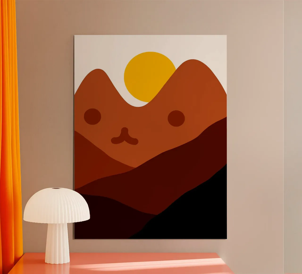Vertice dei gatti poster con telaio in alluminio da Leonard R Sadler