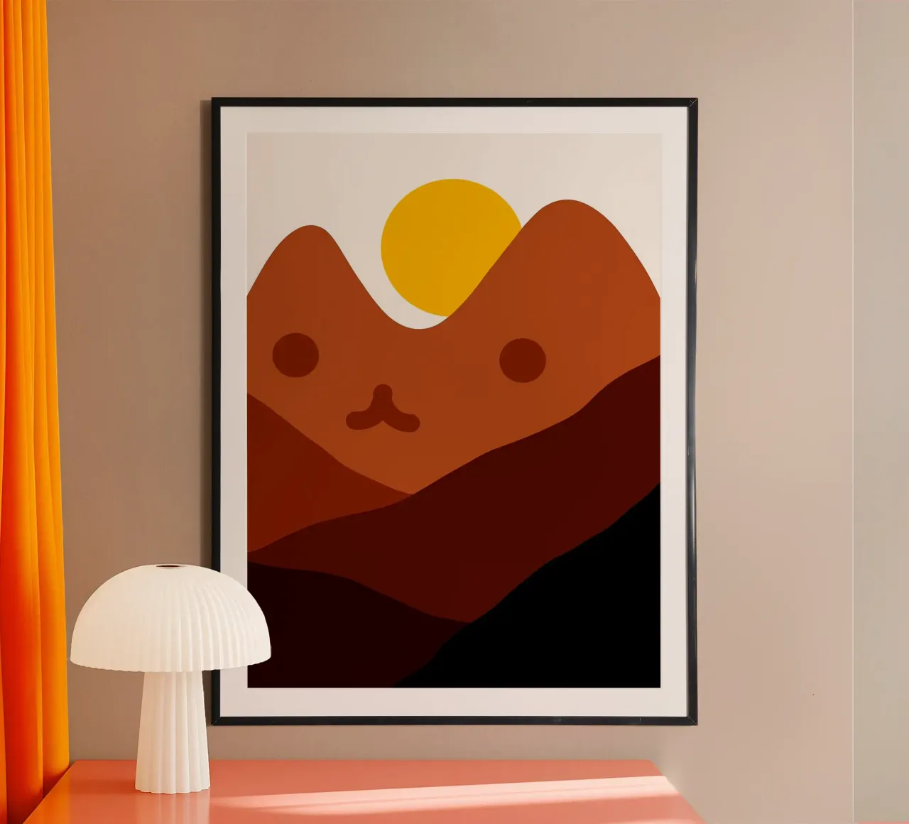 Vertice dei gatti poster con telaio in alluminio da Leonard R Sadler