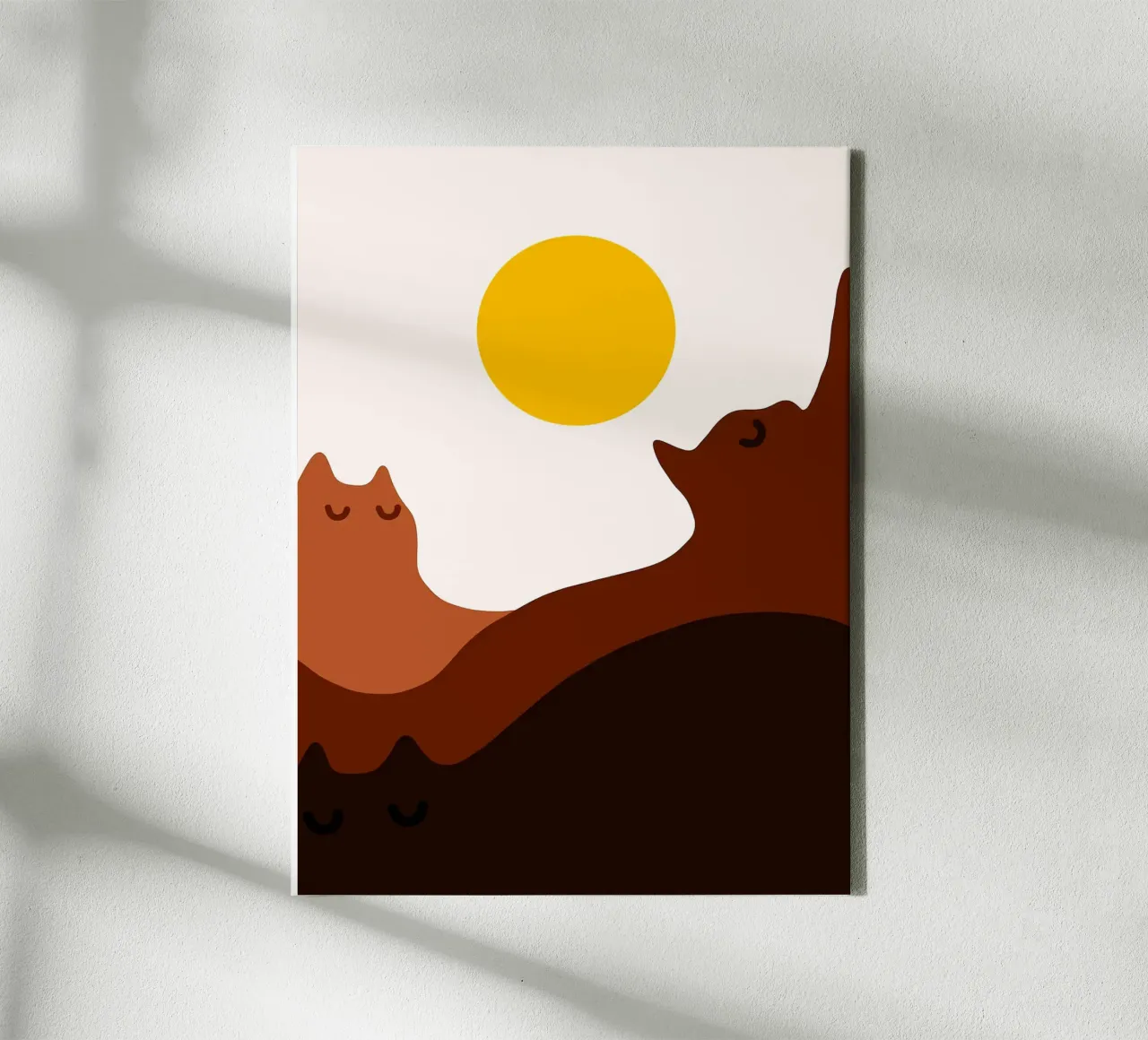 Cat Field canvas with Floater frame by Leonard R Sadler