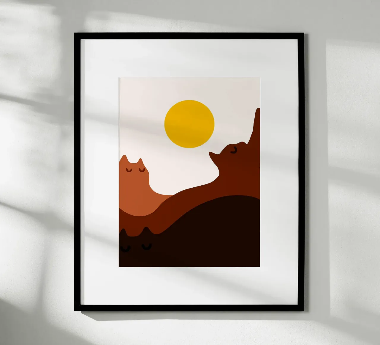 Campo di gatti poster con telaio in plastica da Leonard R Sadler