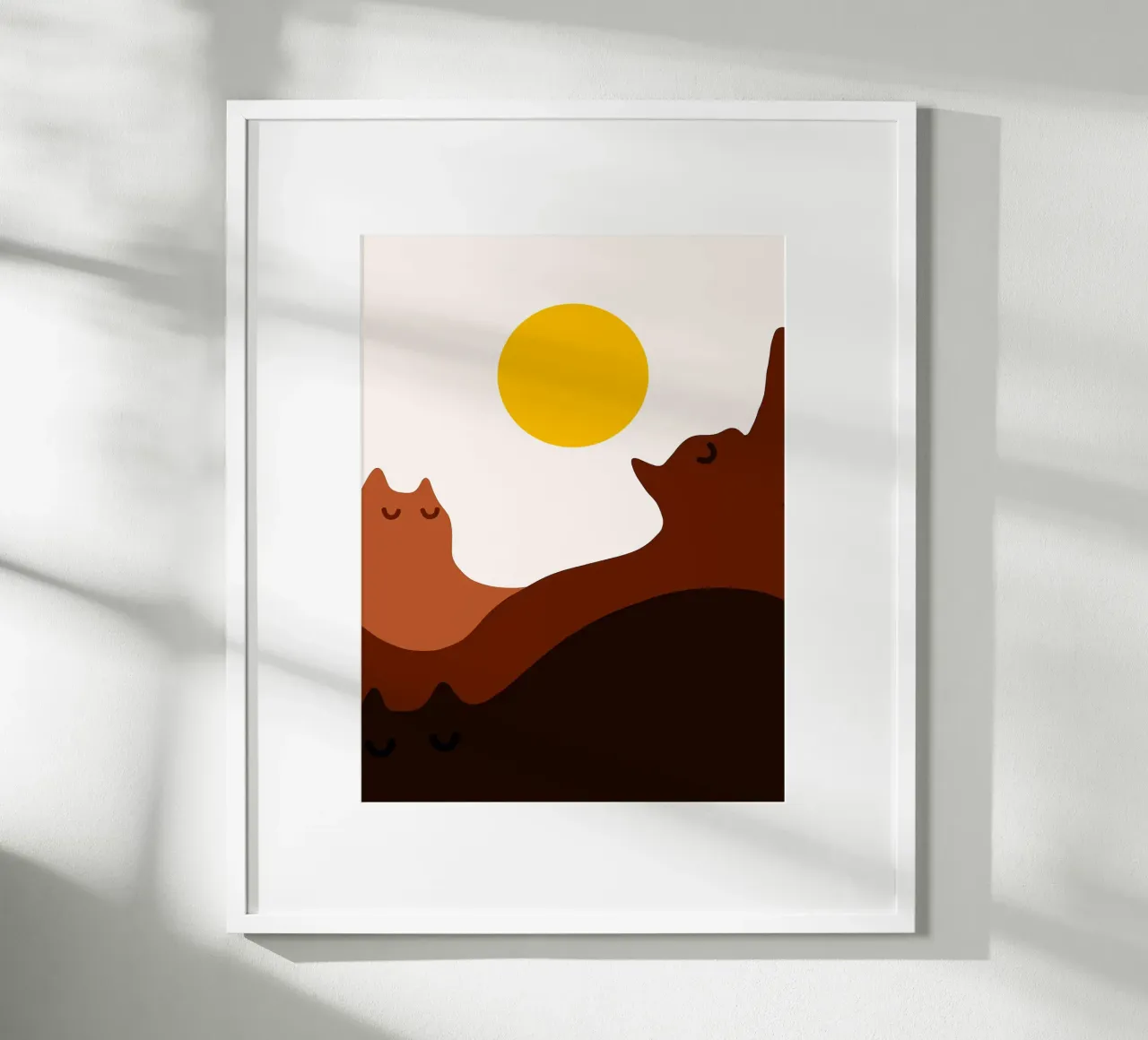 Campo di gatti poster con telaio in plastica da Leonard R Sadler