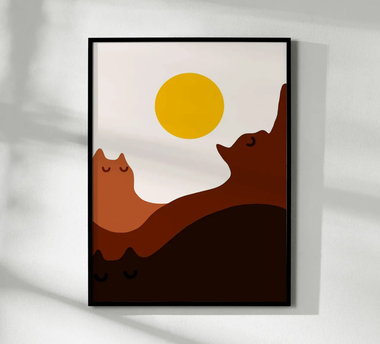 Campo di gatti poster con telaio in plastica da Leonard R Sadler