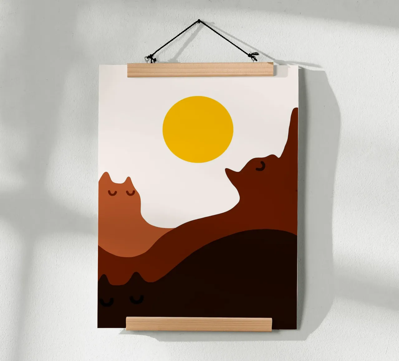 Campo di gatti poster con telaio in plastica da Leonard R Sadler