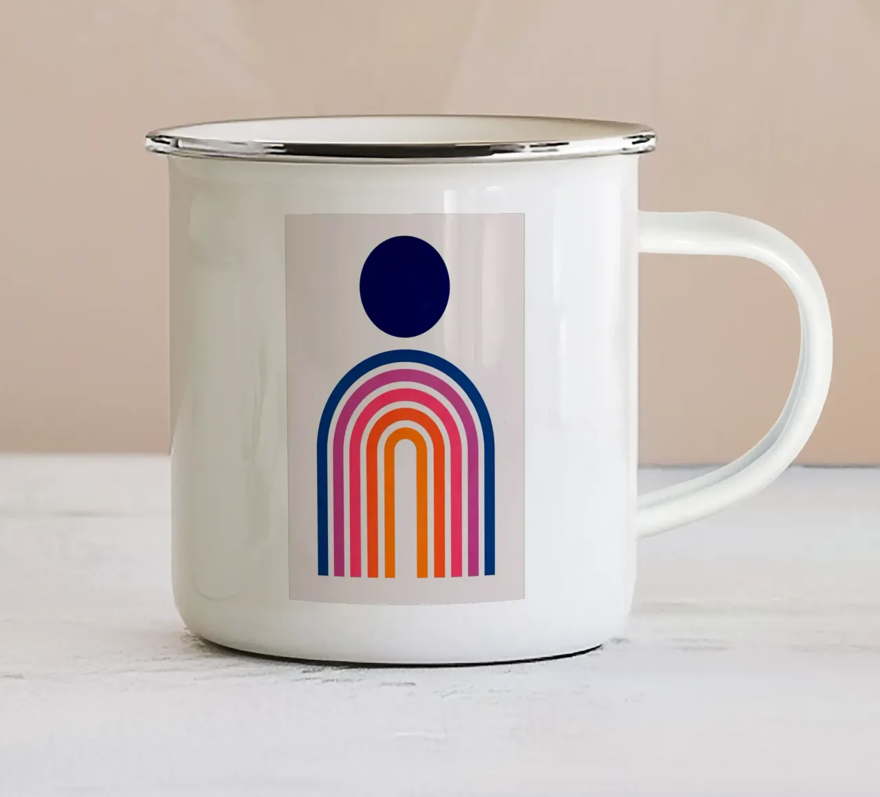 Geometria delle linee tazza in smalto da Sven B Strauss