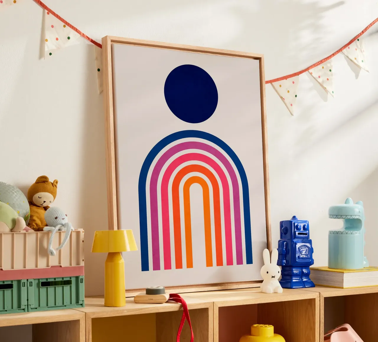 Line geometry canvas with Floater frame by Sven B Strauss