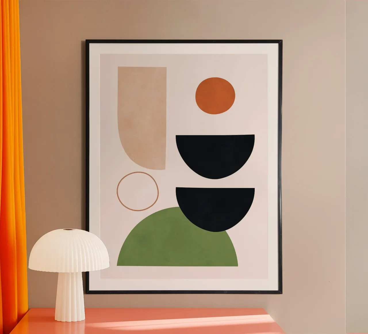 Cirkels en halve cirkels poster van Sven B Strauss