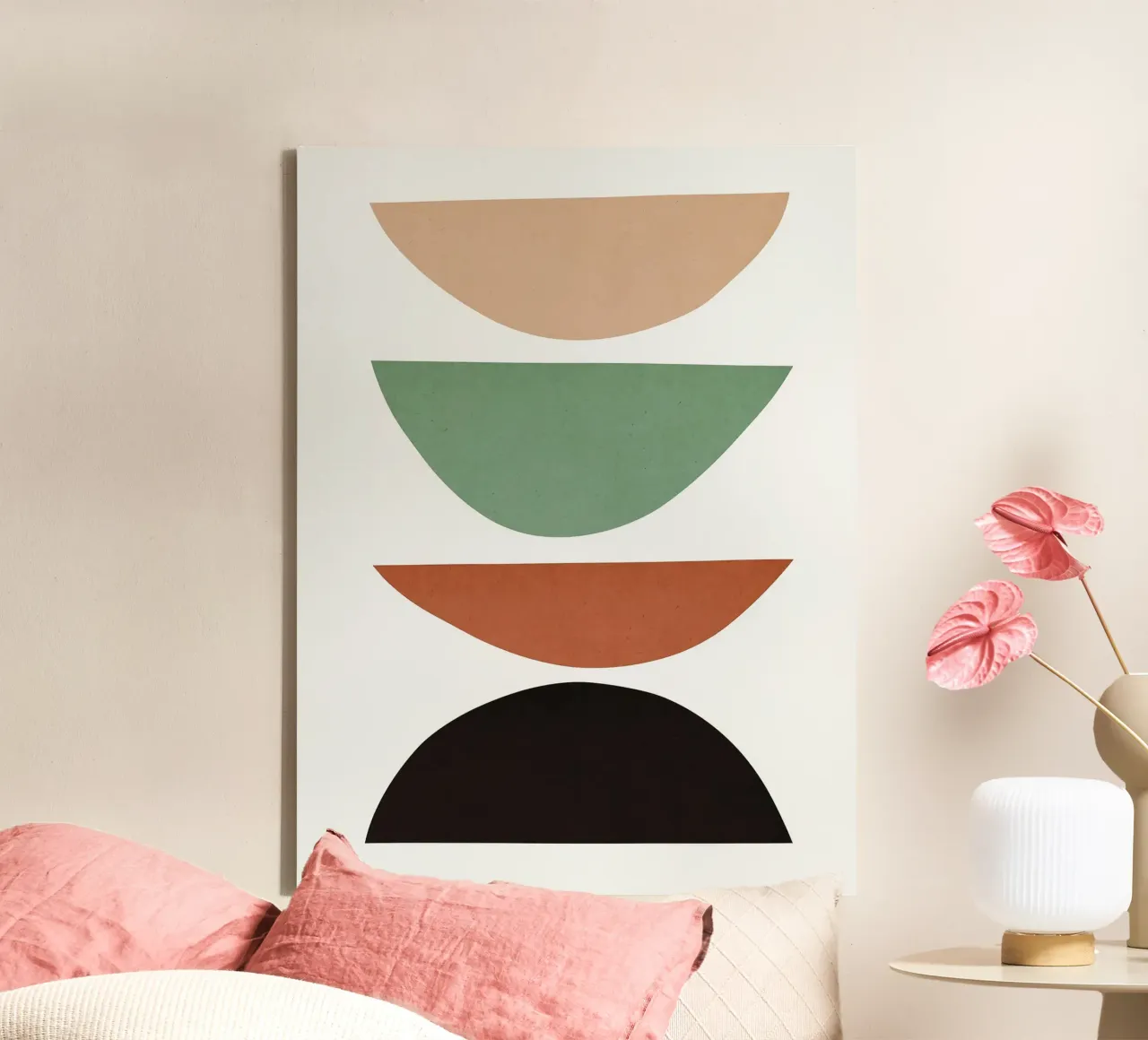 Abstracte harmonie canvas met Baklijst van Sven B Strauss