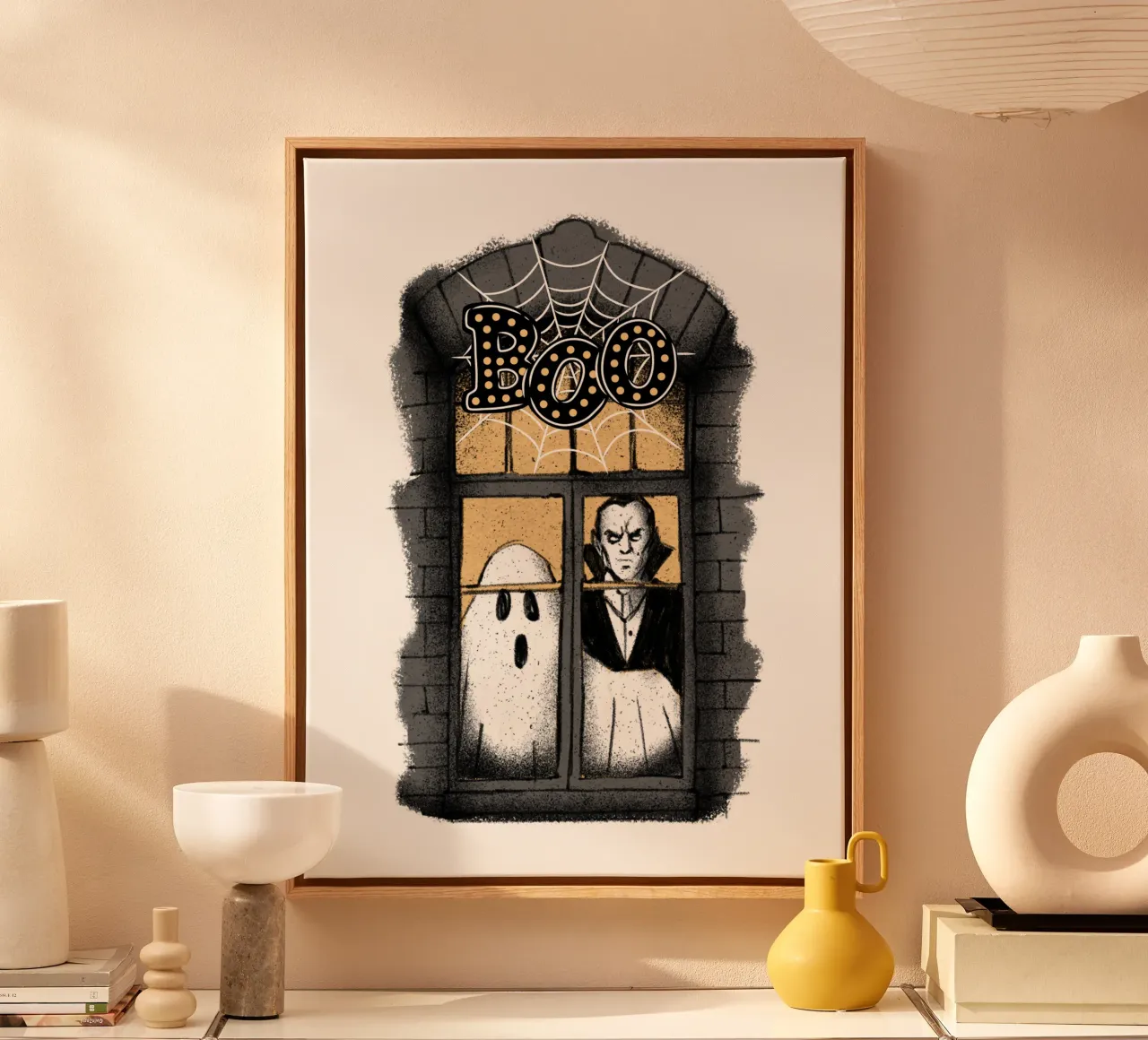 BOO Fantasma e Dracula tela con Cornice a cassetta da ArtDesign by KBK