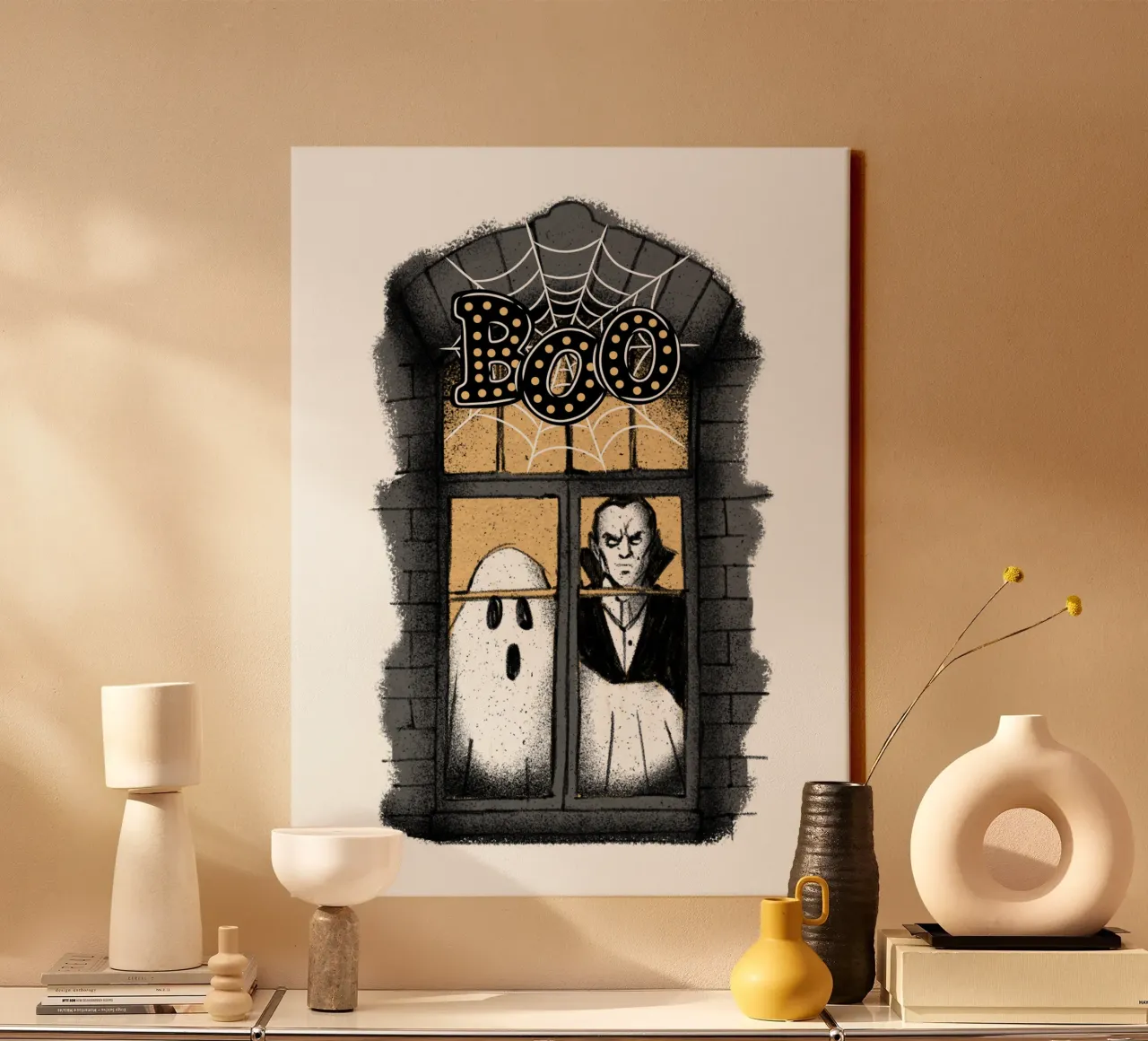 BOO Fantasma e Dracula tela con Cornice a cassetta da ArtDesign by KBK